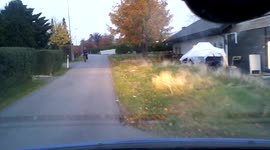 Woman falls on bike