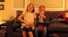 Kids find out they are going to Disneyworld