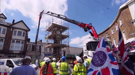 'Topping out ceremony' for 120-year-old town centre Clock Tower in Kent, UK