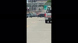 US: Garbage Truck Catches Fire On Liberty Bridge Causing Traffic Jams 2