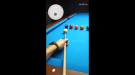 Pool shark flawlessly demonstrates tough billiard drill