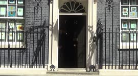 UK Prime Minister Boris Johnson leaves 10 Downing Street ahead of PMQs in House of Commons