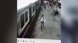 Woman slips boarding train, brave female cop saves life in eastern India