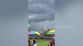 Locals fire homemade rockets into sky to pray for rain in northeast Thailand