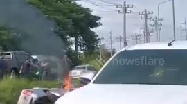 Injured passengers pulled from bank security van following crash