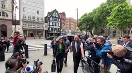 Rebekah Vardy arrives at court for 'Wagatha Christie' final showdown