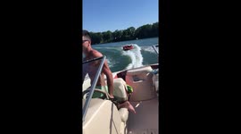 'Boy gets tossed out of tube in a hilarious fashion during boating adventure 
'