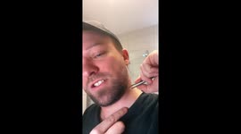 Man leaves TikTok users disgusted after pulling THREAD out of his NECK