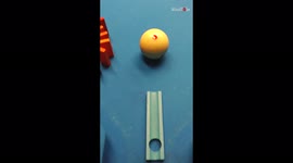 'Pool shark showcases PEAK CREATIVITY with a highly complex, visually appealing Domino Pool trick shot 
'