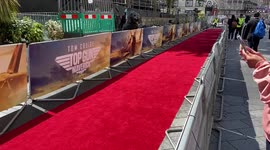 Top Gun: Maverick premiere preparations in Leicester Square