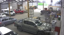 Hero daughter was almost mown down as she tries to stop robbers raiding her dad’s factory