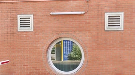 Pareidolia in Paris. Hopital Saint-Joseph, rue Raymond losserand, France. 19 may 2022