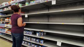 Baby food shelves barren of goods at Kansas Walmart