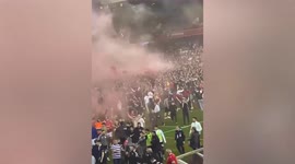 Video shows Sheffield United footballer 'stamping' on Nottingham Forest fan