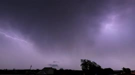 Sensational timelapse shows hundreds of lightning strikes as storms pass over Wisconsin