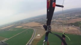 Man takes his grandfather for first paramotor flight