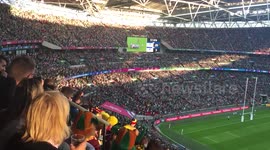 Huge Mexican wave at #wembley Ireland v Romania #rugbyworldcup