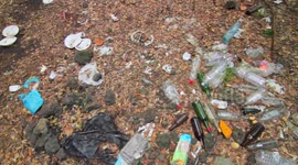 Dumped waste litters Mount Etna site
