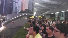 People gather for Umbrella Revolution anniversary in Hong Kong