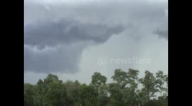 Severe Thunderstorm, Shelf Cloud, and Rainbows - 9/2/2014
