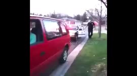 Funny Reaction Of a Drunk Man Shooted From a Policeman With Taser Gun.