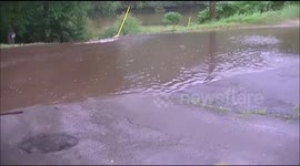 Property flooded by terrible rain storm