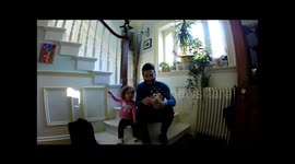 Young girl reacts to seeing mum on FaceTime for the first time