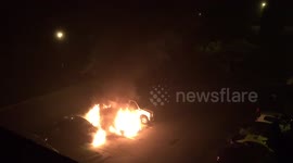 Car fire leads to explosion in car park