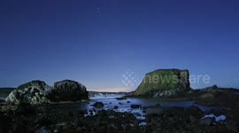 Moonlit Ballintoy Coastline Star Time Lapse (1)