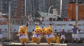 Bizarre video of Pikachus dancing in Japan