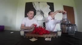 Men drink five shots made from 130 of the world's hottest chilis