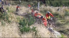 Insane crash during bike race