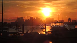 Boston Skyline Sunset
