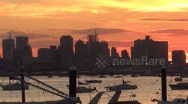 Boston Massachusetts Skyline Sunset