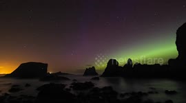 Aurora Borealis Wide Angle DSLR Time Lapse from Ballintoy N. Ireland - Oct 7th 2015