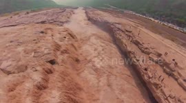 Beautiful drone footage of largest waterfall on China's Yellow River