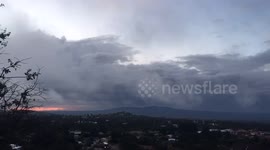 Time-lapse of low clouds passing in an Arizona Fall storm