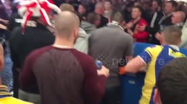 Rugby league fans brawl in Manchester