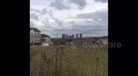 Block of flats in Glasgow demolished with controlled explosions
