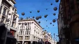 Christmas Decorations up already in Oxford Street London