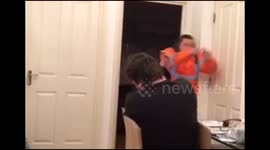 Man plays amazing cardboard box prank on housemate
