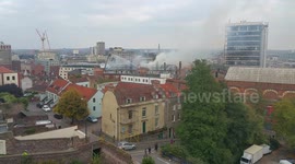 12-10-15 Bristol. Fire in Colston Street student accommodation.