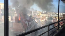 Huge blaze hits Bristol student flats