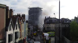 12-10-2015 Bristol. Colston Street student accomodation fire.
