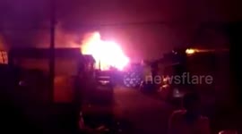 Huge fire hits Tianjin second time in two months