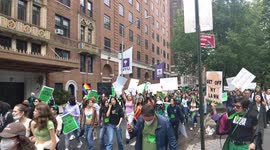 Abortion Rights Rally - Student Walk Out in Support - Union Square to Washington Square Park