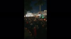 Sunderland football fans gather in charing cross