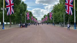 Queen's Platinum Jubilee preparations, The Mall, London, UK
