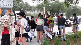 Abortion rights activists protest the Roe vs Wade decision.