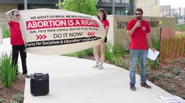 Abortion activsts protest the Roe vs Wade decision.